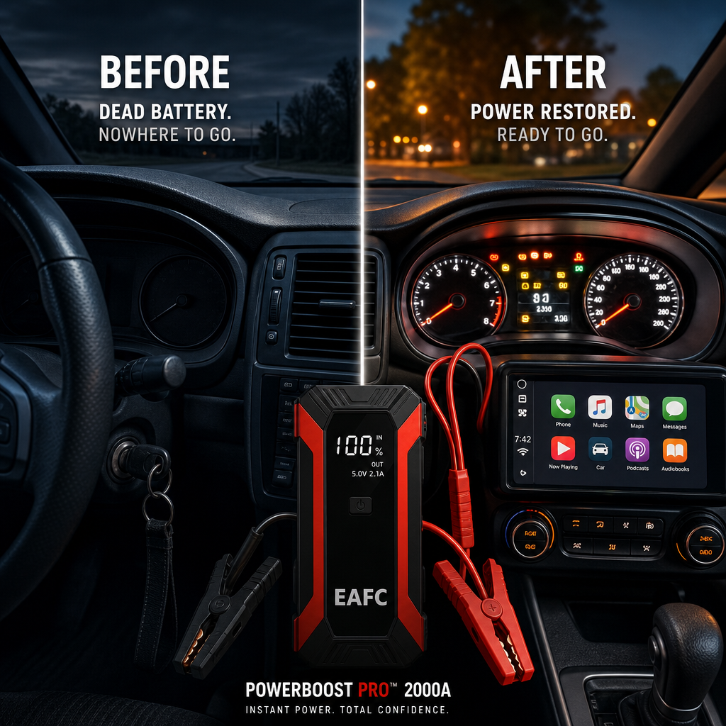 POWERBOOST PRO - Booster Batterie Portable 2000A