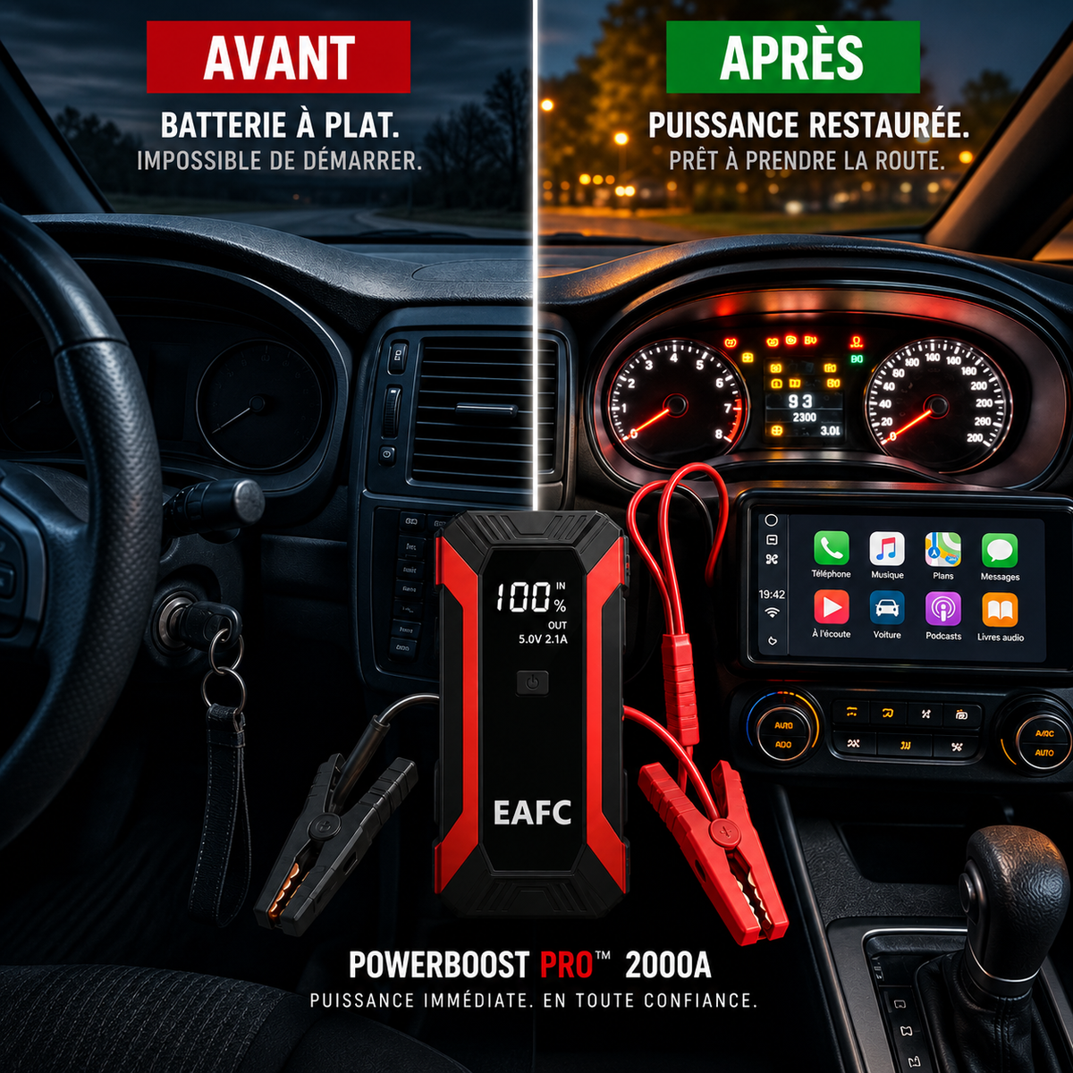 POWERBOOST PRO - Booster Batterie Portable 2000A